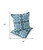 Set of Two 16" X 16" Blue and Black Blown Seam Floral Indoor Outdoor Throw Pillow