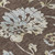 3' X 5' Chocolate Sky Blue And Artichoke Green Floral Washable Indoor Outdoor Area Rug