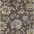 3' X 5' Chocolate Sky Blue And Artichoke Green Floral Washable Indoor Outdoor Area Rug