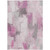 3' X 5' Pink And Silver Abstract Washable Indoor Outdoor Area Rug - Pink, Silver