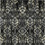 5' X 8' Black Gray And Ivory Floral Washable Indoor Outdoor Area Rug