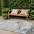 8' Runner Gray Abstract Washable Non Skid Indoor Outdoor Runner Rug - Gray