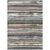3' X 5' Charcoal Beige And Brown Striped Washable Indoor Outdoor Area Rug