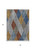 5' X 8' Gray Gold And Blue Argyle Washable Indoor Outdoor Area Rug