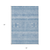 5' X 8' Sky Blue And Ivory Southwestern Washable Indoor Outdoor Area Rug