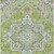 3' X 5' Green Ivory And Brown Oriental Washable Indoor Outdoor Area Rug