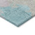 3' X 5' Teal Blue And Beige Abstract Washable Indoor Outdoor Area Rug