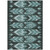 3' X 5' Teal Blue Aqua And Charcoal Southwestern Washable Indoor Outdoor Area Rug