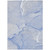 5' X 8' Blue Abstract Washable Non Skid Indoor Outdoor Area Rug - 608219234249