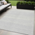 5' X 8' Silver And Gray Striped Washable Indoor Outdoor Area Rug