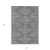 3' X 5' Charcoal And Silver Geometric Washable Indoor Outdoor Area Rug