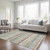 3' X 5' Beige Brown And Gray Striped Washable Indoor Outdoor Area Rug - Beige, Brown, Gray