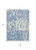 3' X 5' Denim Blue And Ivory Abstract Washable Indoor Outdoor Area Rug Transitional Style - Denim Blue, Ivory Color
