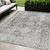 5' X 8' Chocolate Oriental Washable Indoor Outdoor Area Rug
