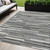 5' X 8' Gray And Ivory Striped Washable Indoor Outdoor Area Rug Transitional Style - Gray, Ivory Color