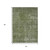 3' X 5' Green And Silver Medallion Washable Indoor Outdoor Area Rug