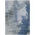 3' X 5' Denim Blue And Navy Blue Abstract Washable Indoor Outdoor Area Rug Transitional Style - Denim Blue, Navy Blue Color