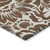3' X 5' Brown And Ivory Floral Washable Indoor Outdoor Area Rug