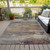 5' X 8' Brown Gray And Purple Abstract Washable Indoor Outdoor Area Rug