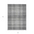 3' X 5' Gray Black And Ivory Plaid Washable Indoor Outdoor Area Rug
