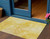 3' X 5' Gold And Yellow Nautical Washable Indoor Outdoor Area Rug