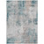 3' X 5' Teal Blue Beige And Copper Abstract Washable Indoor Outdoor Area Rug