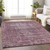 5' X 8' Merlot Oriental Washable Indoor Outdoor Area Rug