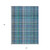 5' X 8' Blue Teal and Gray Plaid Washable Non Skid Indoor Outdoor Area Rug