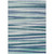 3' X 5' Teal Blue Gray And Ivory Striped Washable Indoor Outdoor Area Rug - Teal Blue, Gray, Ivory