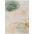 3' X 5' Beige and Green Abstract Washable Non Skid Indoor Outdoor Area Rug
