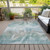 5' X 8' Sky Blue And Ivory Abstract Washable Indoor Outdoor Area Rug - Sky Blue, Ivory