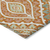 3' X 5' Orange Peach And Ivory Floral Washable Indoor Outdoor Area Rug