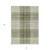 3' X 5' Artichoke Green Brown And Ivory Plaid Washable Indoor Outdoor Area Rug