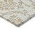 5' X 8' Ivory Beige And Gold Floral Washable Indoor Outdoor Area Rug
