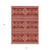 5' X 8' Red And Ivory Southwestern Washable Indoor Outdoor Area Rug