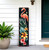 36" Black Coral And Green Solid Wood Flamingo Porch Sign