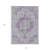 5' X 8' Purple Floral Medallion Washable Indoor Outdoor Area Rug