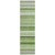 2' X 8' Artichoke Green Striped Washable Indoor Outdoor Runner Rug