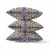 18" Purple Orange Cloverleaf Boho Suede Throw Pillow