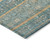 3' X 5' Teal Blue Gold And Taupe Southwestern Washable Indoor Outdoor Area Rug