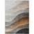 5' X 8' Khaki Black And Terra Cotta Abstract Washable Indoor Outdoor Area Rug