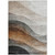 5' X 8' Khaki Black And Terra Cotta Abstract Washable Indoor Outdoor Area Rug