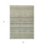 5' X 8' Sage Mint Green And Beige Striped Washable Indoor Outdoor Area Rug