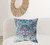 26" X 26" Blue And Yellow Blown Seam Geometric Indoor Outdoor Throw Pillow