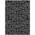 5' X 8' Black Charcoal And Ivory Geometric Washable Indoor Outdoor Area Rug