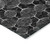 5' X 8' Black Charcoal And Ivory Geometric Washable Indoor Outdoor Area Rug