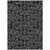 5' X 8' Black Charcoal And Ivory Geometric Washable Indoor Outdoor Area Rug