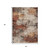 5' X 8' Rust And Beige Abstract Washable Indoor Outdoor Area Rug