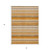 3' X 5' Brown And Orange Striped Washable Indoor Outdoor Area Rug