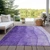 3' X 5' Purple Lilac And Lavender Ombre Washable Indoor Outdoor Area Rug